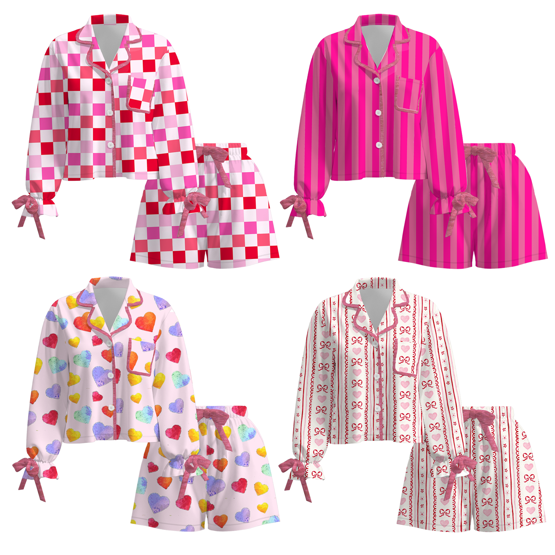 （Pre Order）Adults Valentine's Day Print Pajamas