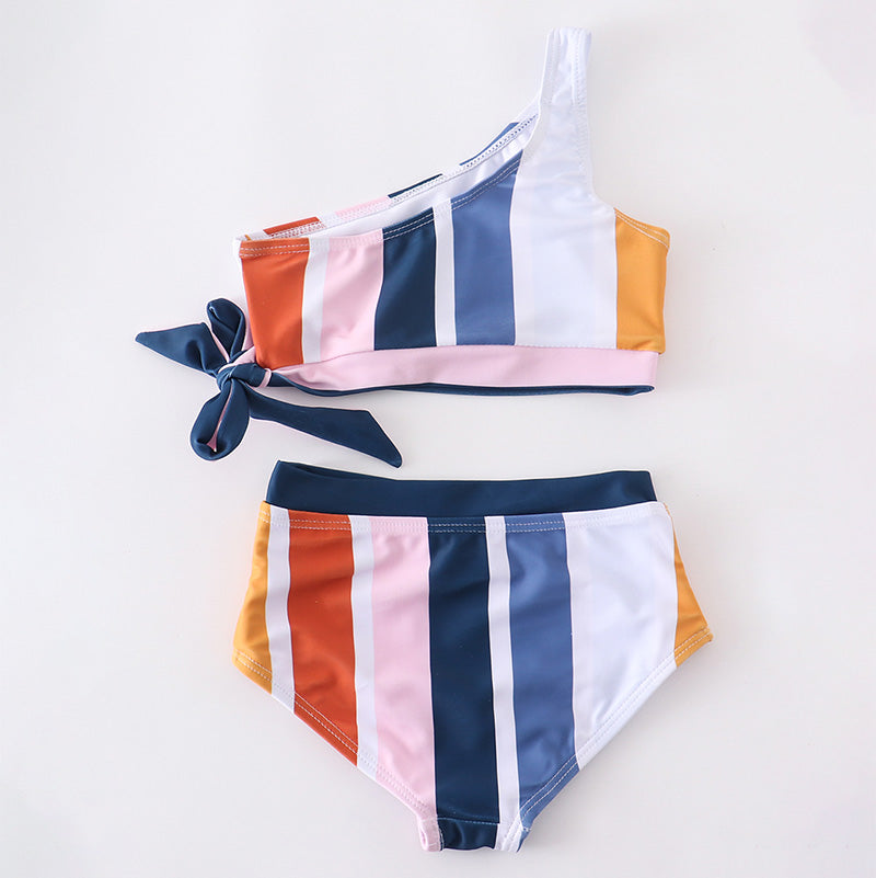 Mommy & Me Color Stripe 2 Pieces Swimsuit