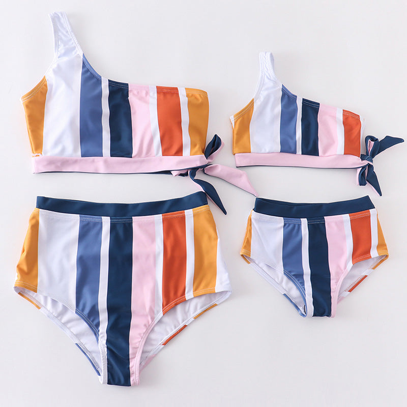 Mommy & Me Color Stripe 2 Pieces Swimsuit