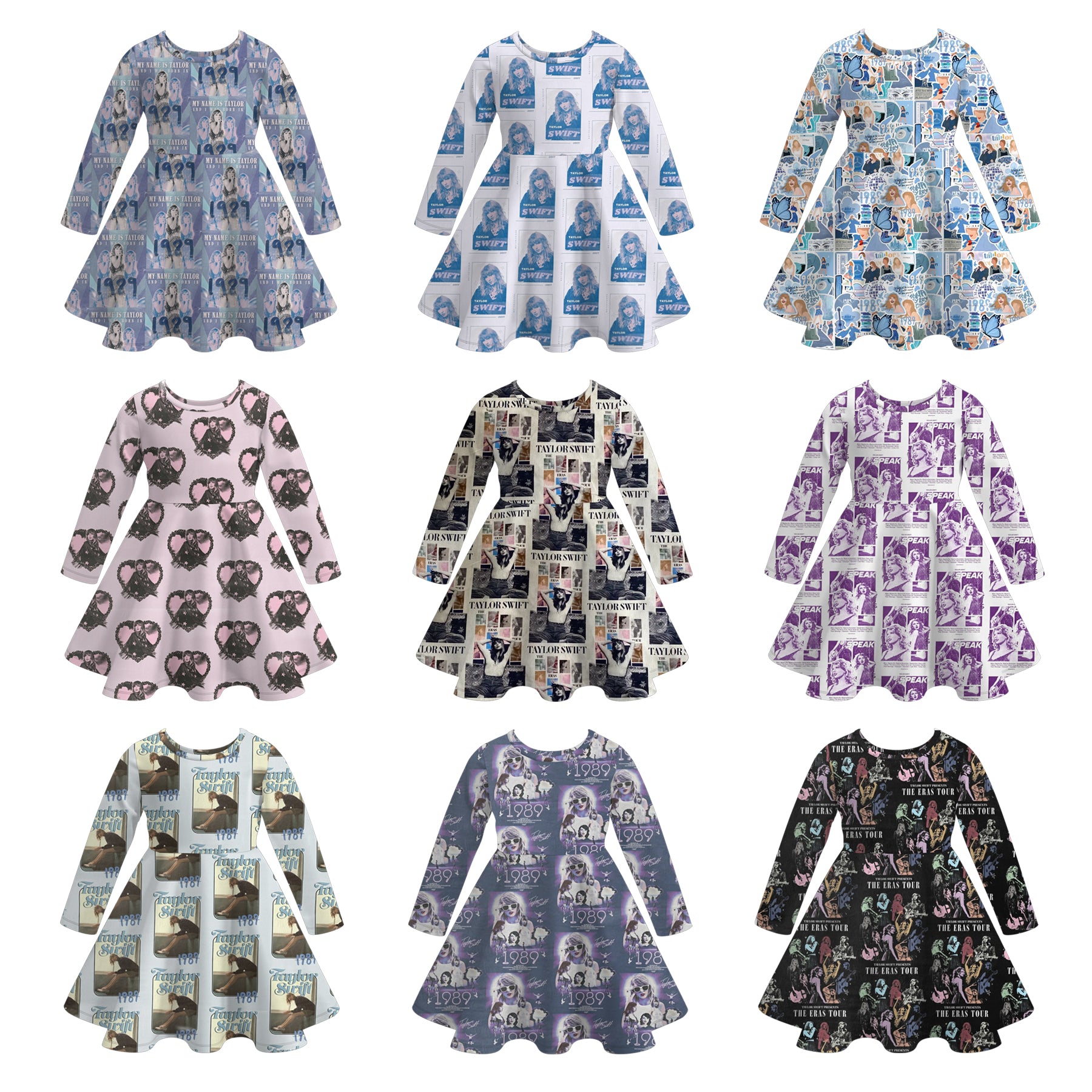 （Pre Order）Girls TS Print Milk Silk Dress