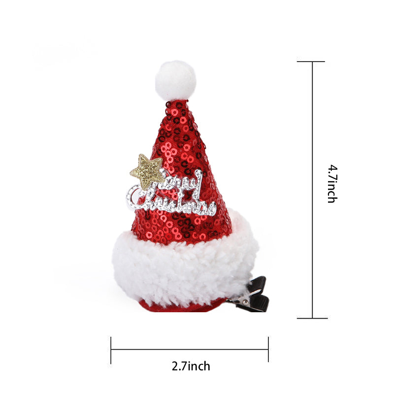 （Pre Order）Girls Christmas Hat Hair Clip