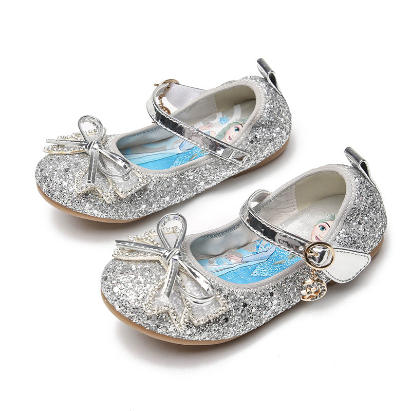 （Pre Order）Girls Stylish Soft-soled One-line Sequined Flats