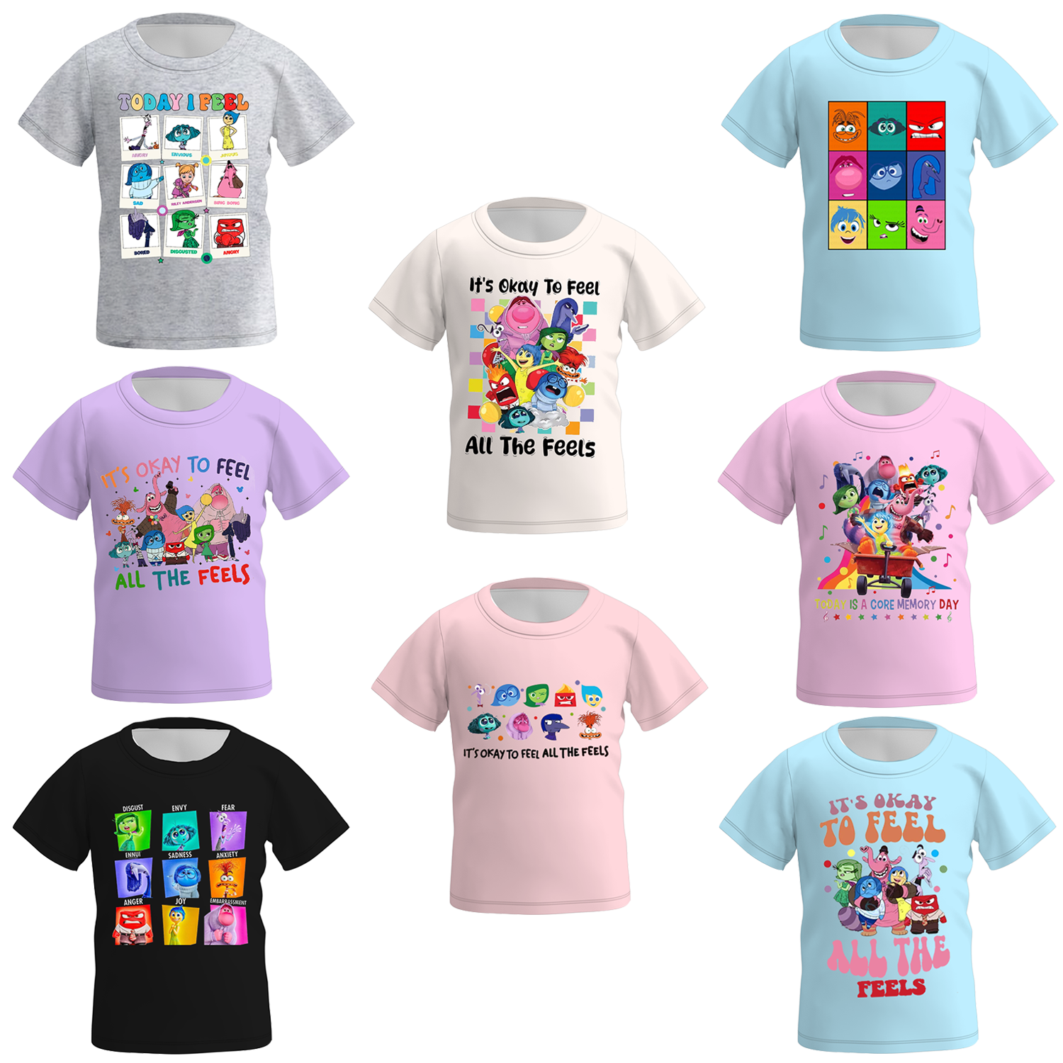 （Pre Order）Girls Cute Cartoon Print T-shirt