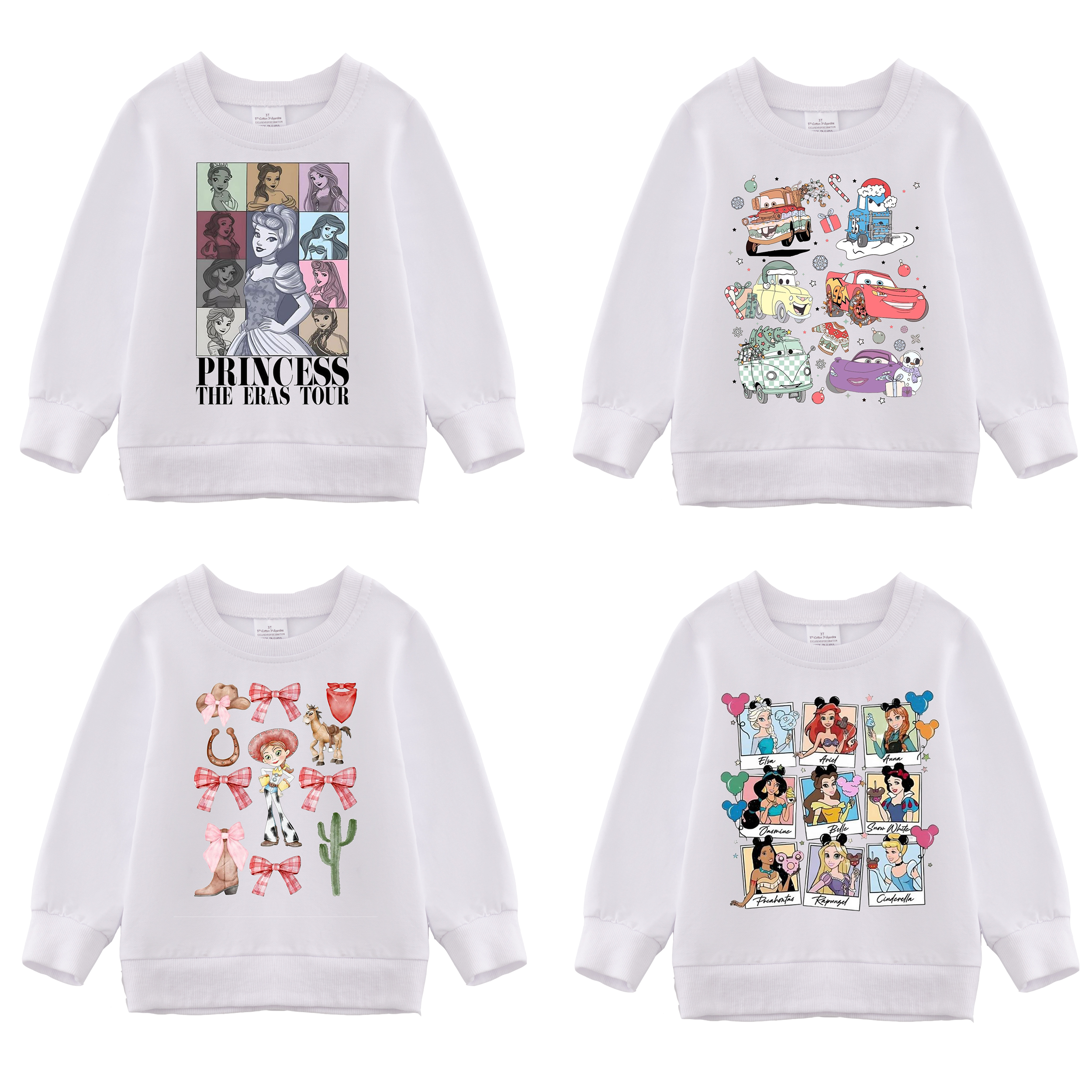 （Pre Order）Girls Fall Cartoon Print Sweatshirt