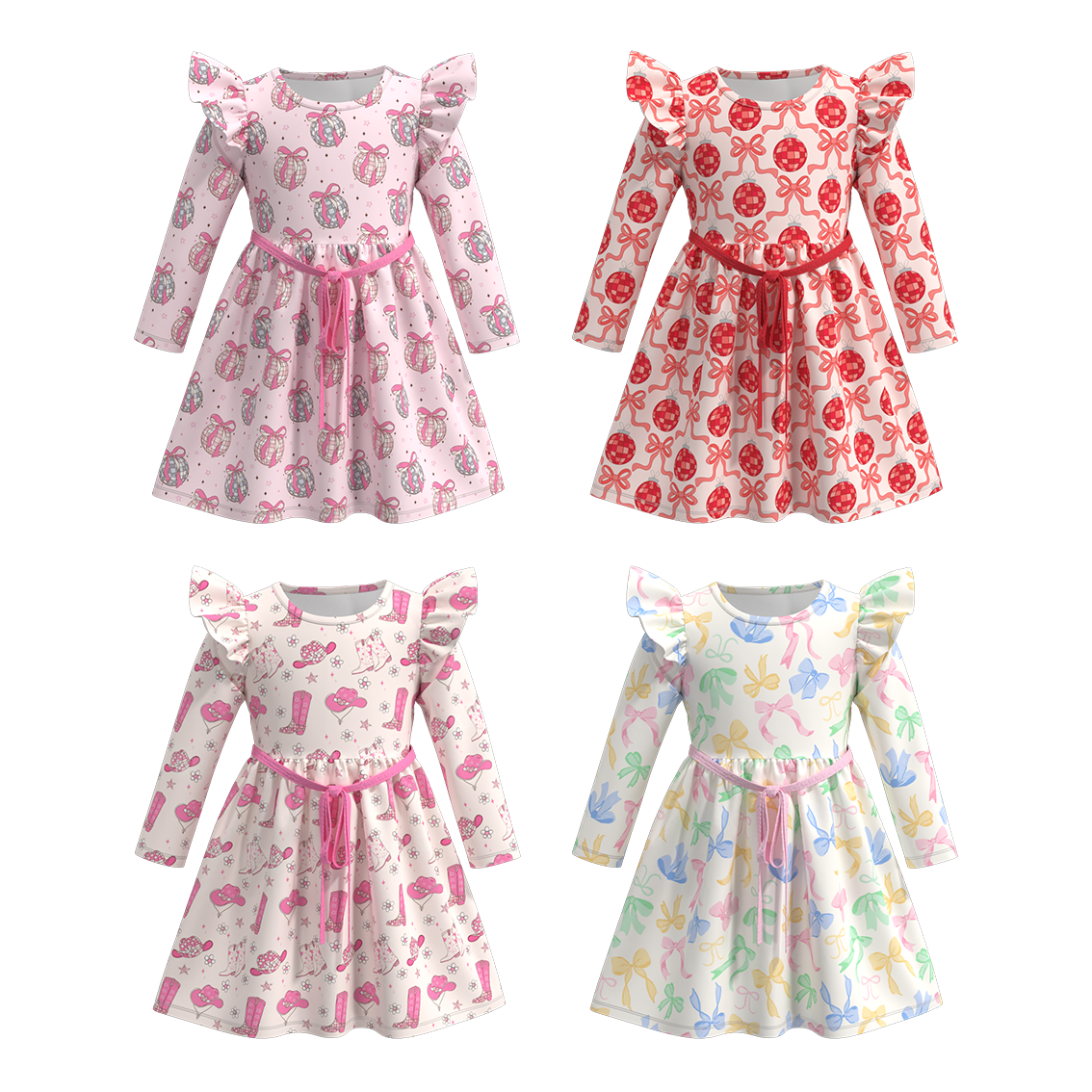 （Pre Order）Girls Valentine's Day Print Dress