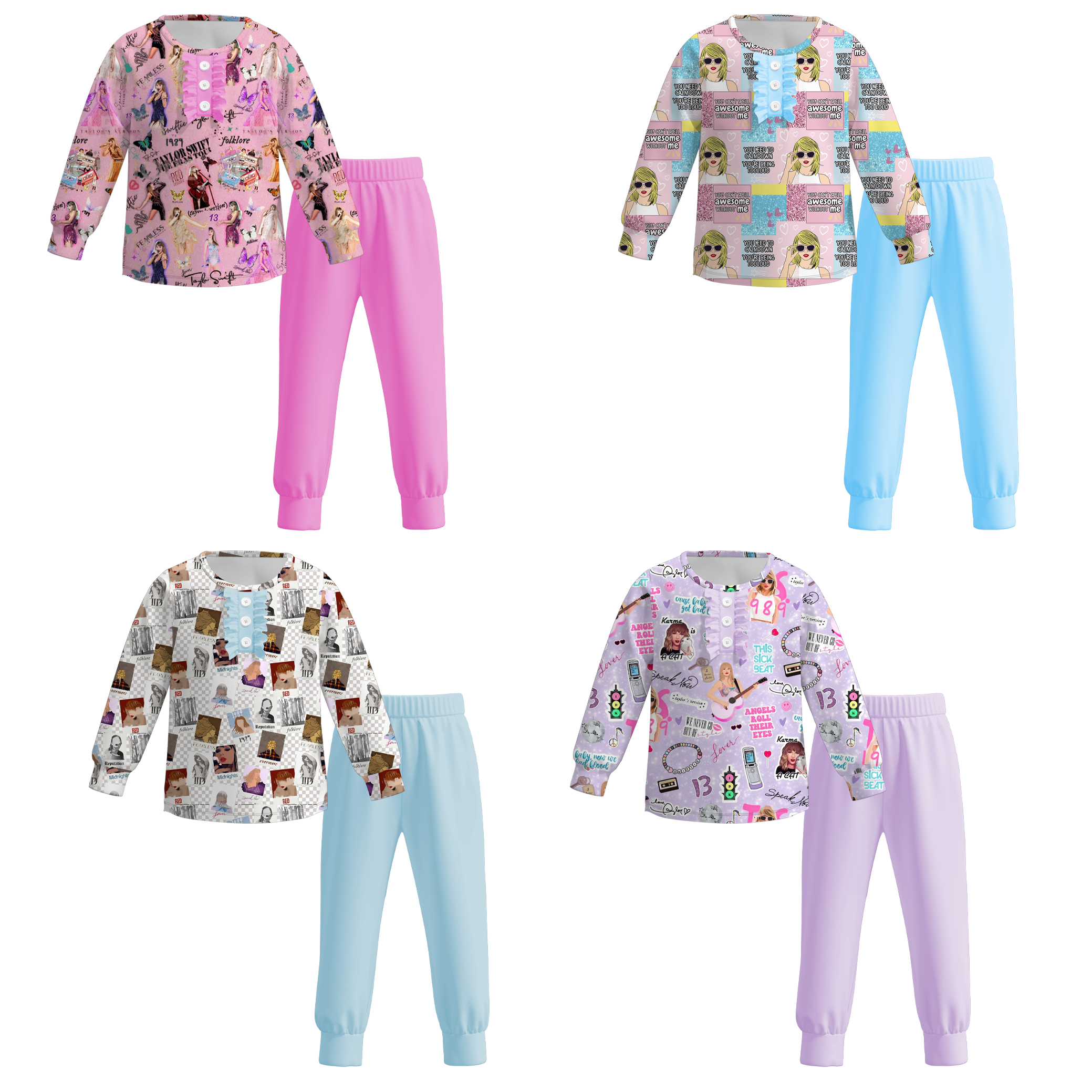 （Pre Order）Girls TS Print Pajama