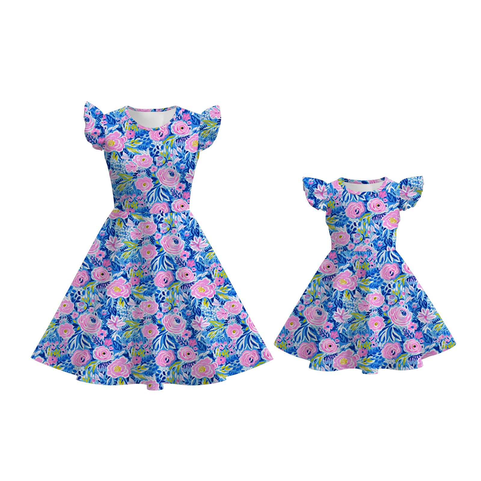 （Pre Order）Mommy and Me Spring and Summer Floral Print Dress