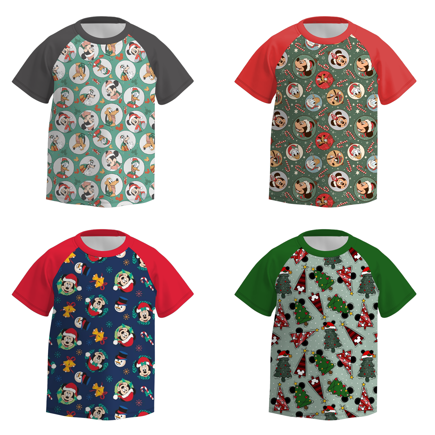 （Pre Order）Boys Christmas Cartoon Print Top