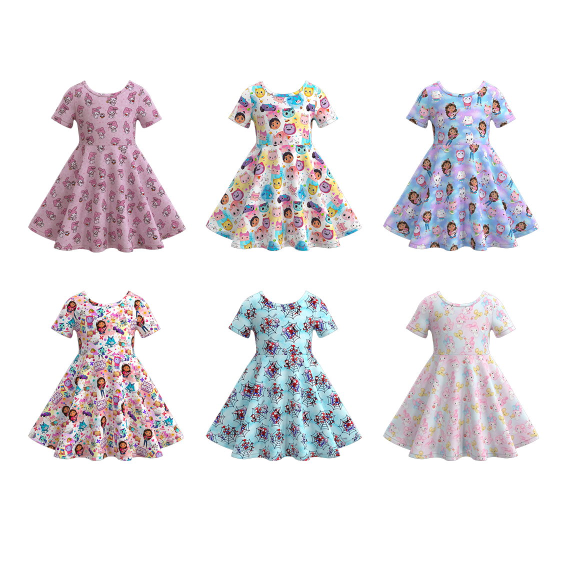 （Pre Order）Girls Cartoon Print Dress