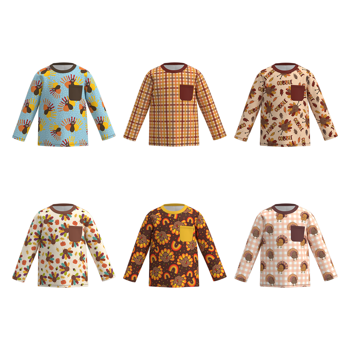 （Pre Order）Boys Thanksgiving Print Top