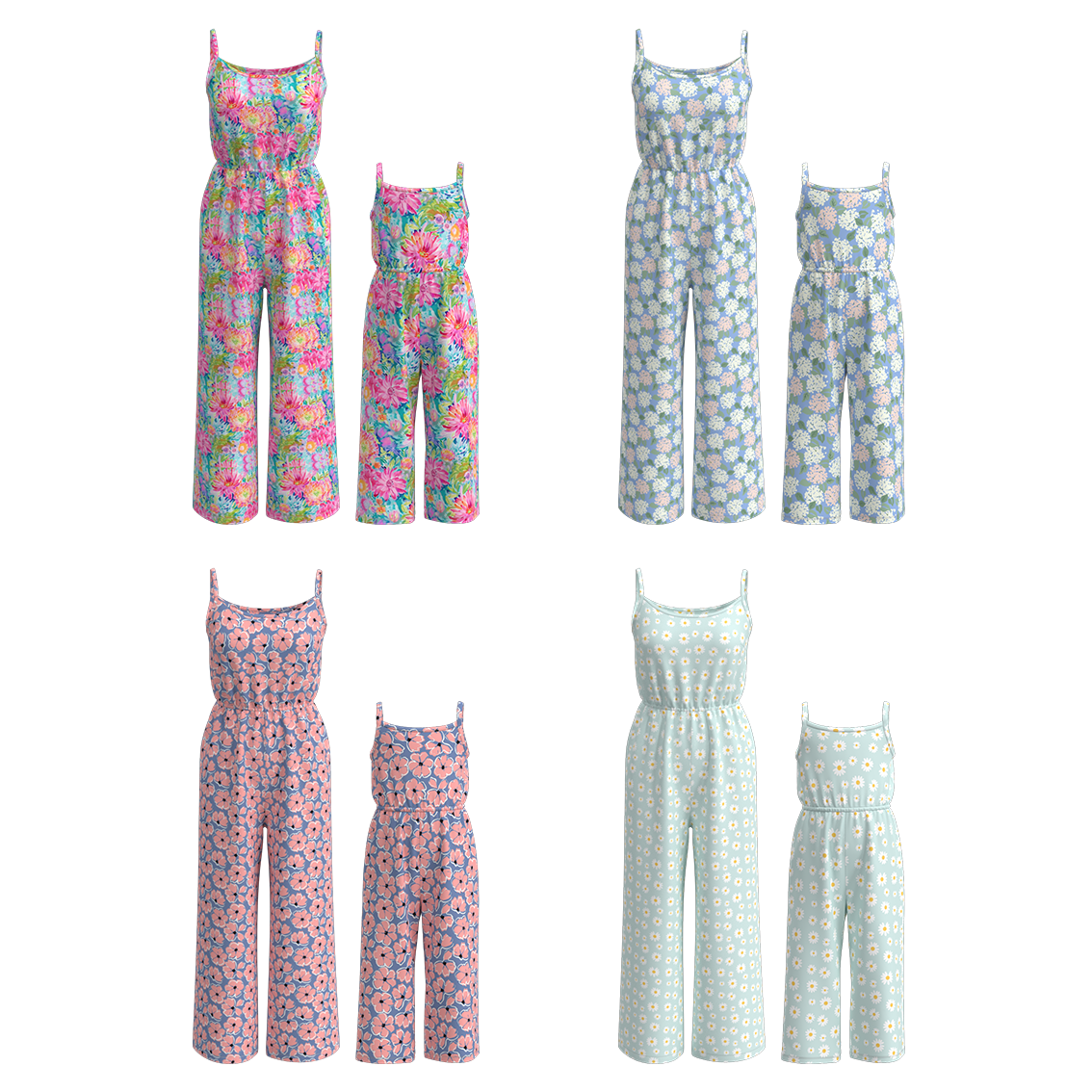 （Pre Order）Mommy and Me Floral Print Jumpsuit