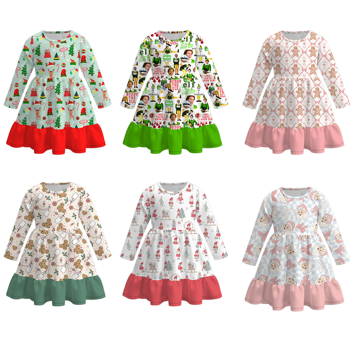 （Pre Order）Girls Christmas Nutcracker Print Dress