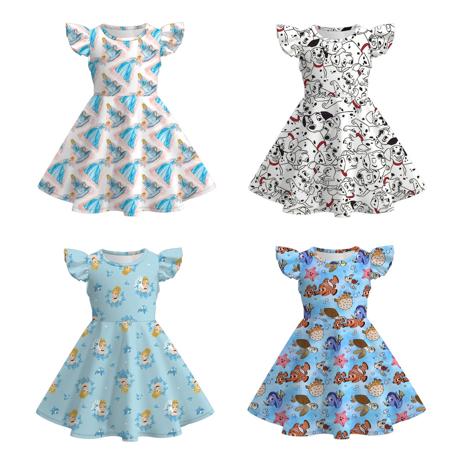 （Pre Order）Summer Girls Princess Print Dress