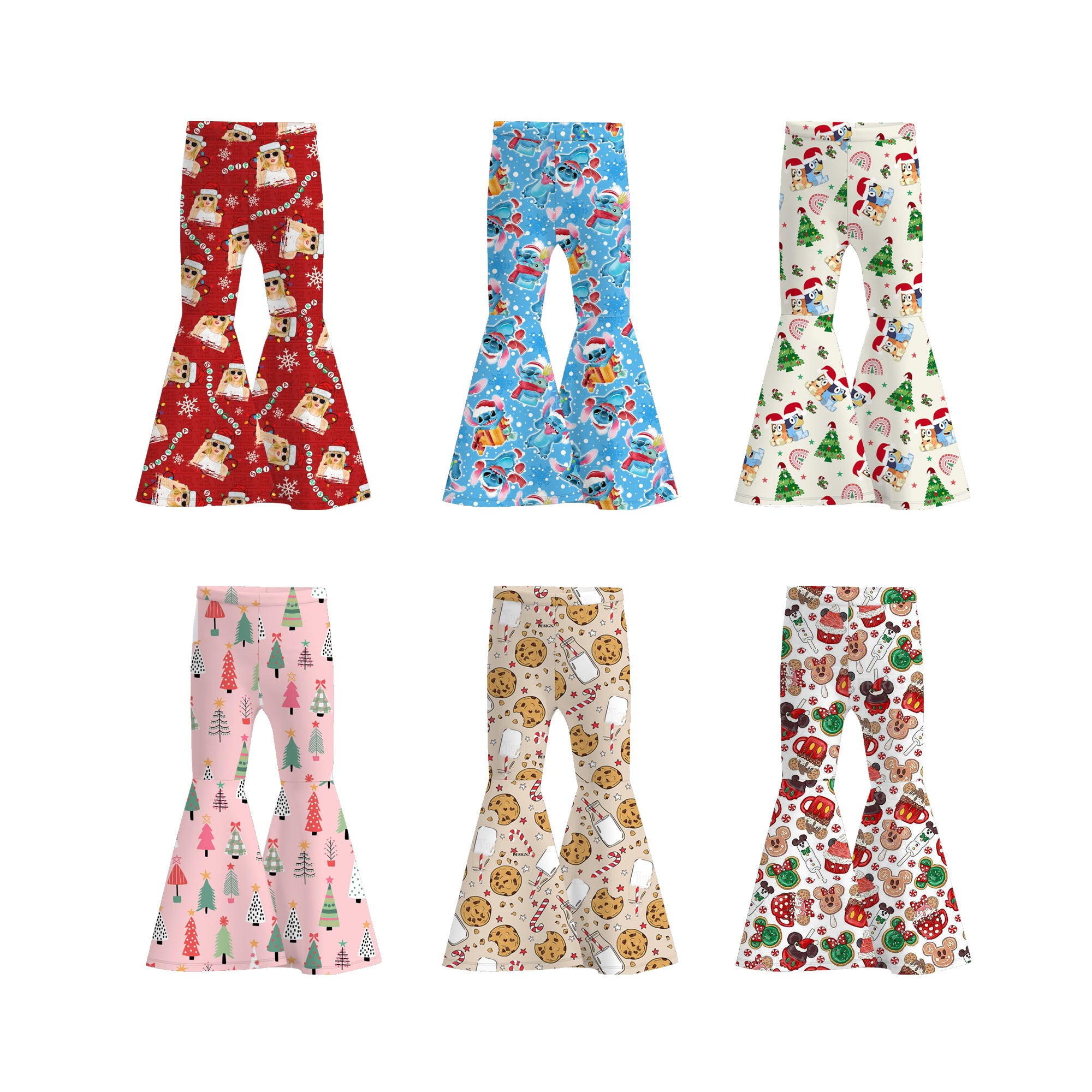 （Pre Order）Girls Fall Cartoon Print Bell Pants