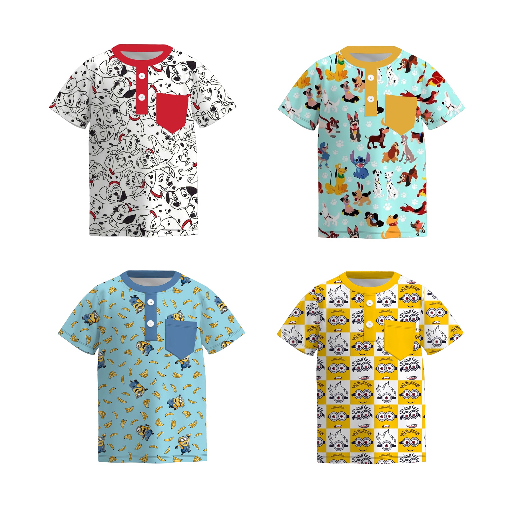 （Pre Order）Boys Cute Cartoon Print T-shirt