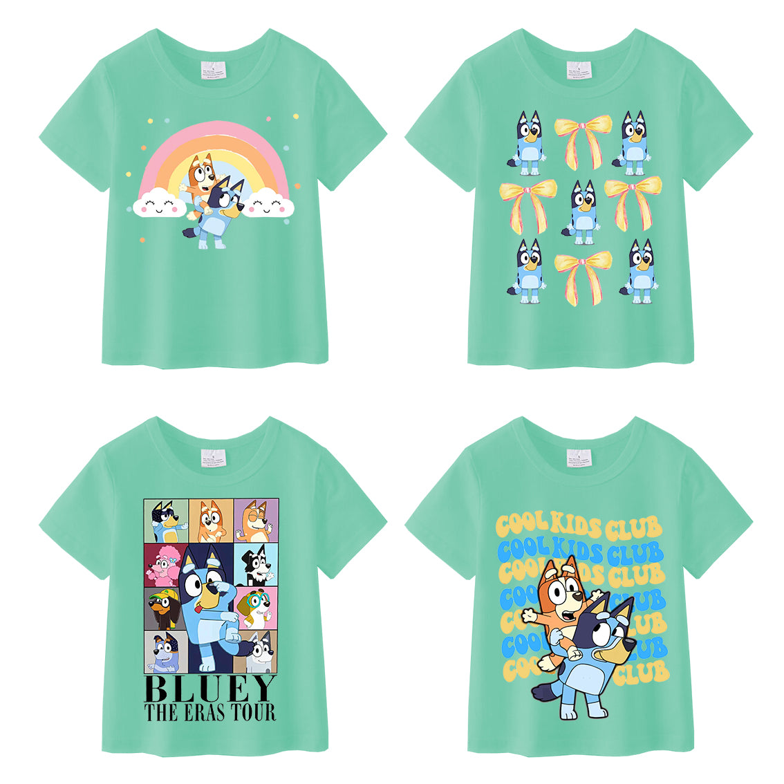 (Pre Order)Girls Character Cartoon Printed Short Sleeves T-Shirts