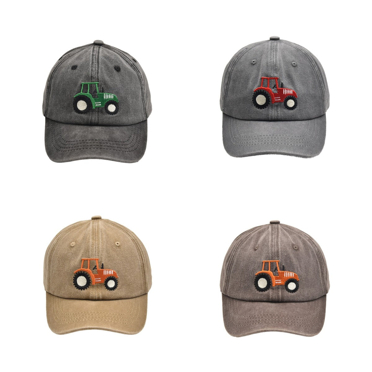 （Pre Order）Kid's Tractor Embroidered Baseball Cap