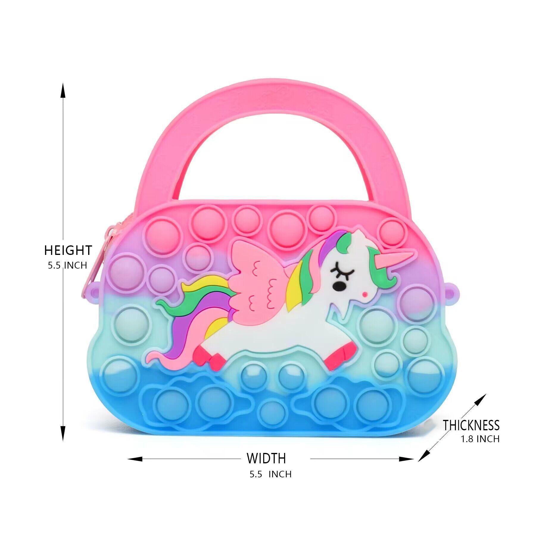 （Pre Order）Girls Unicorn Silicone Crossbody Bag