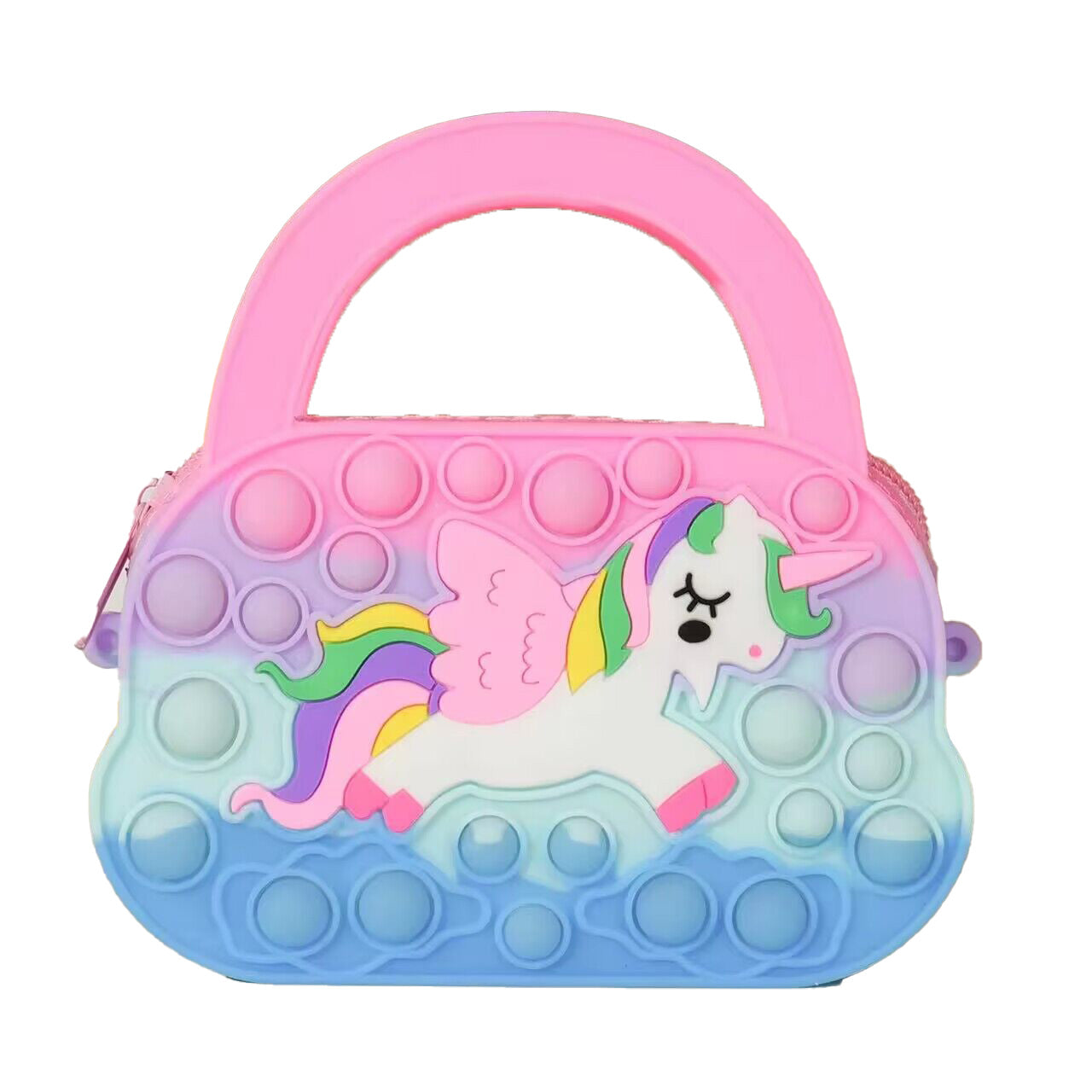 （Pre Order）Girls Unicorn Silicone Crossbody Bag