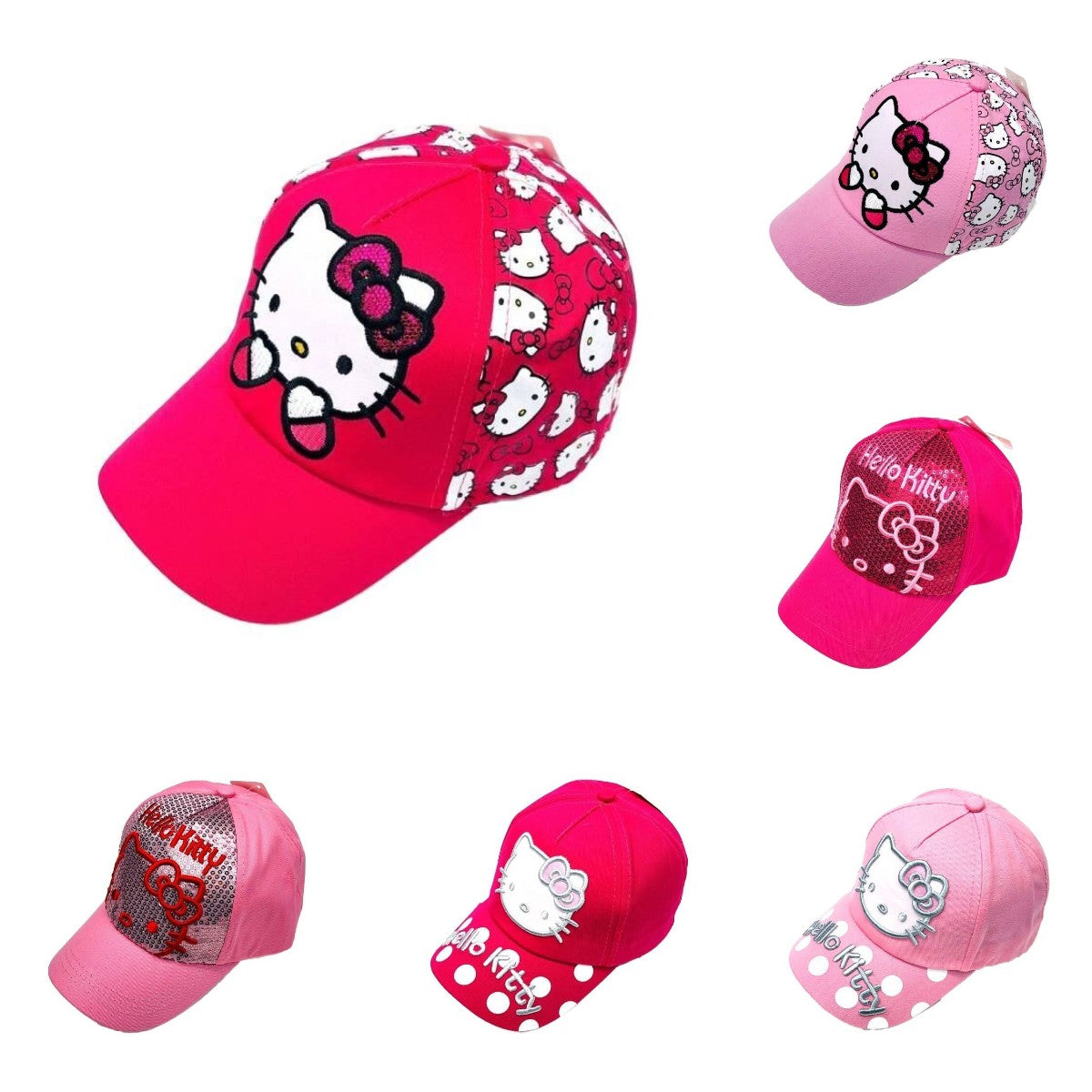 （Pre Order）Kids Pink Cartoon Embroidered Baseball Cap