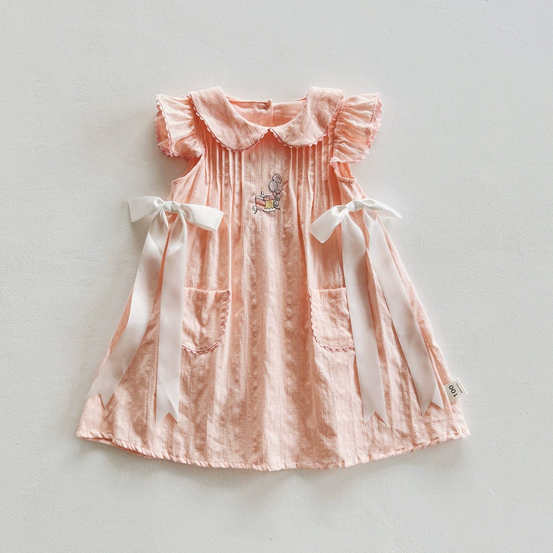 （Pre Order）Girls Spring and Summer Birthday Embroidery Dress