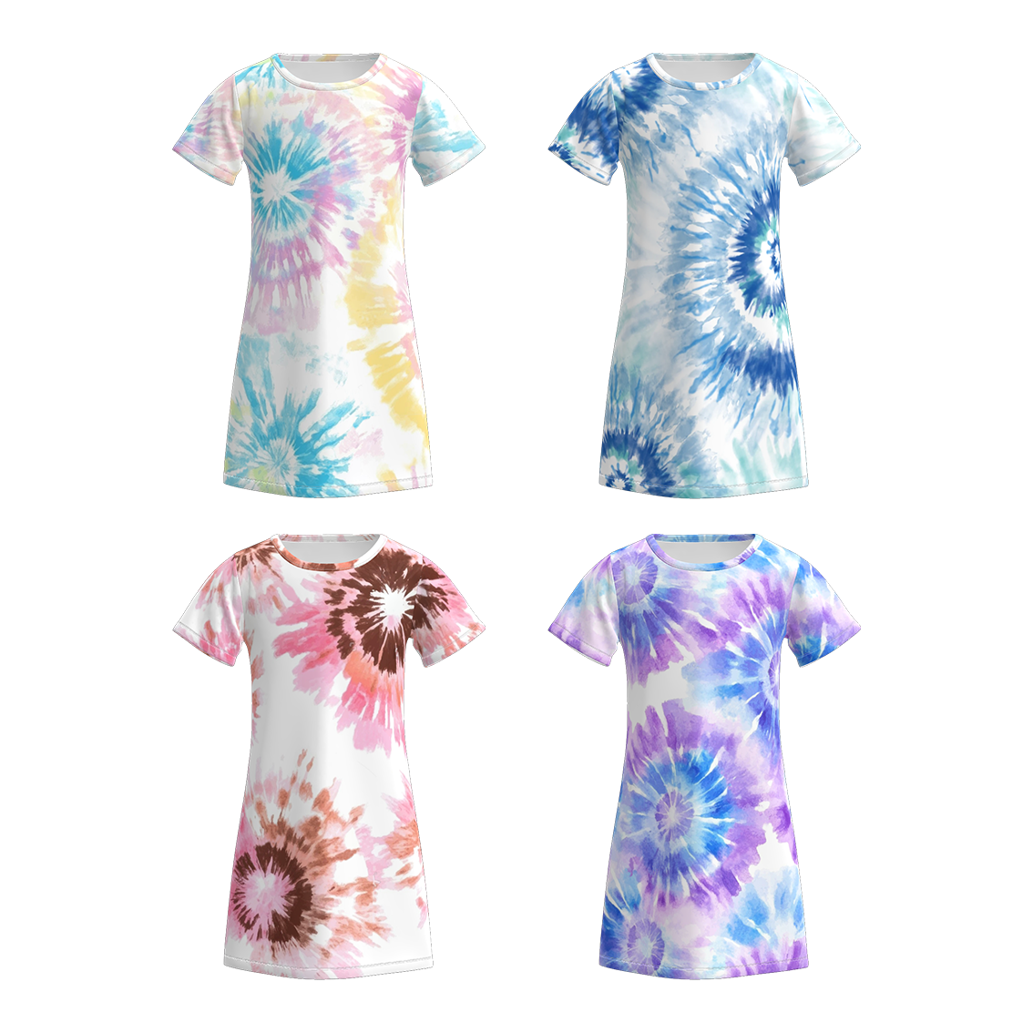 （Pre Order）Girls Spring and Summer Tie-dye Dress