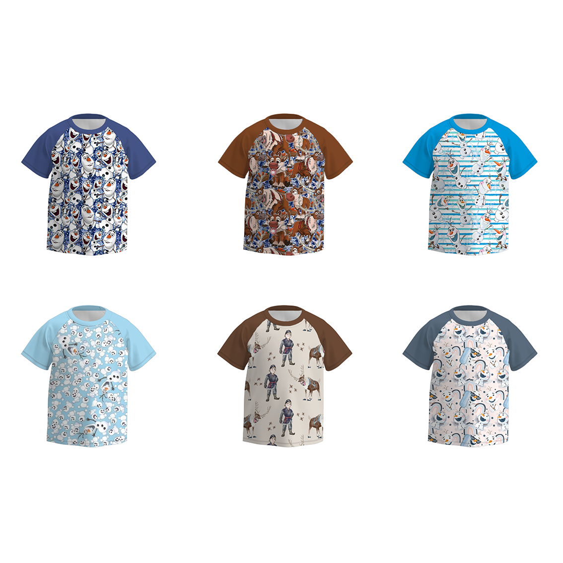 （Pre Order）Boys Summer Frozen Print Short Sleeves Top