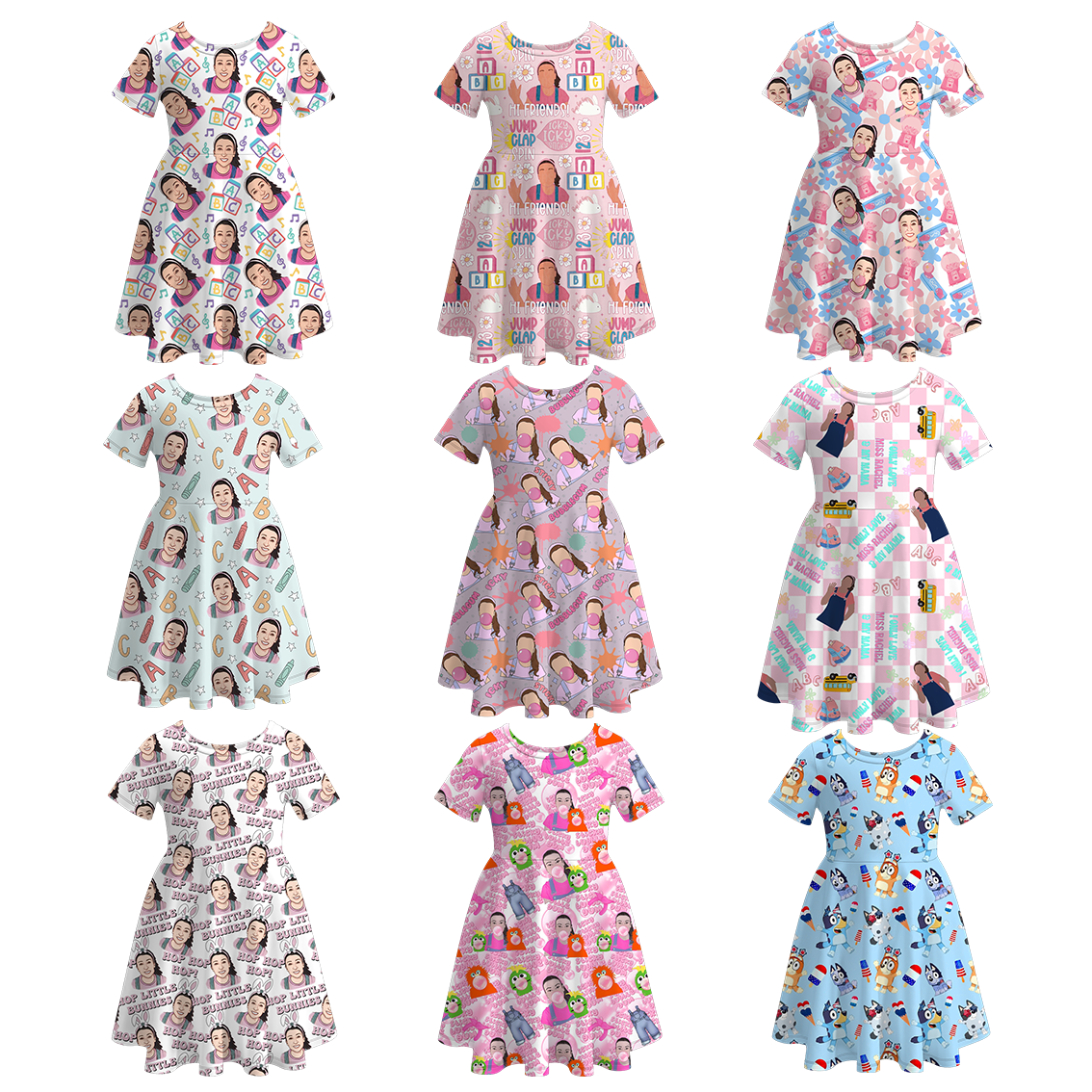 （Pre Order）Girls Summer Character Twirl Dress