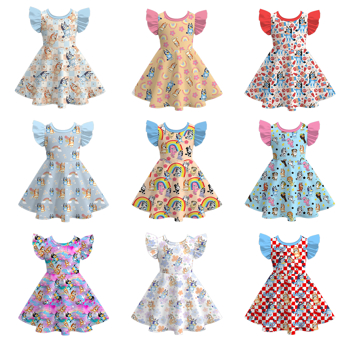 （Pre Order）Cartoon Character Ruffles Dress