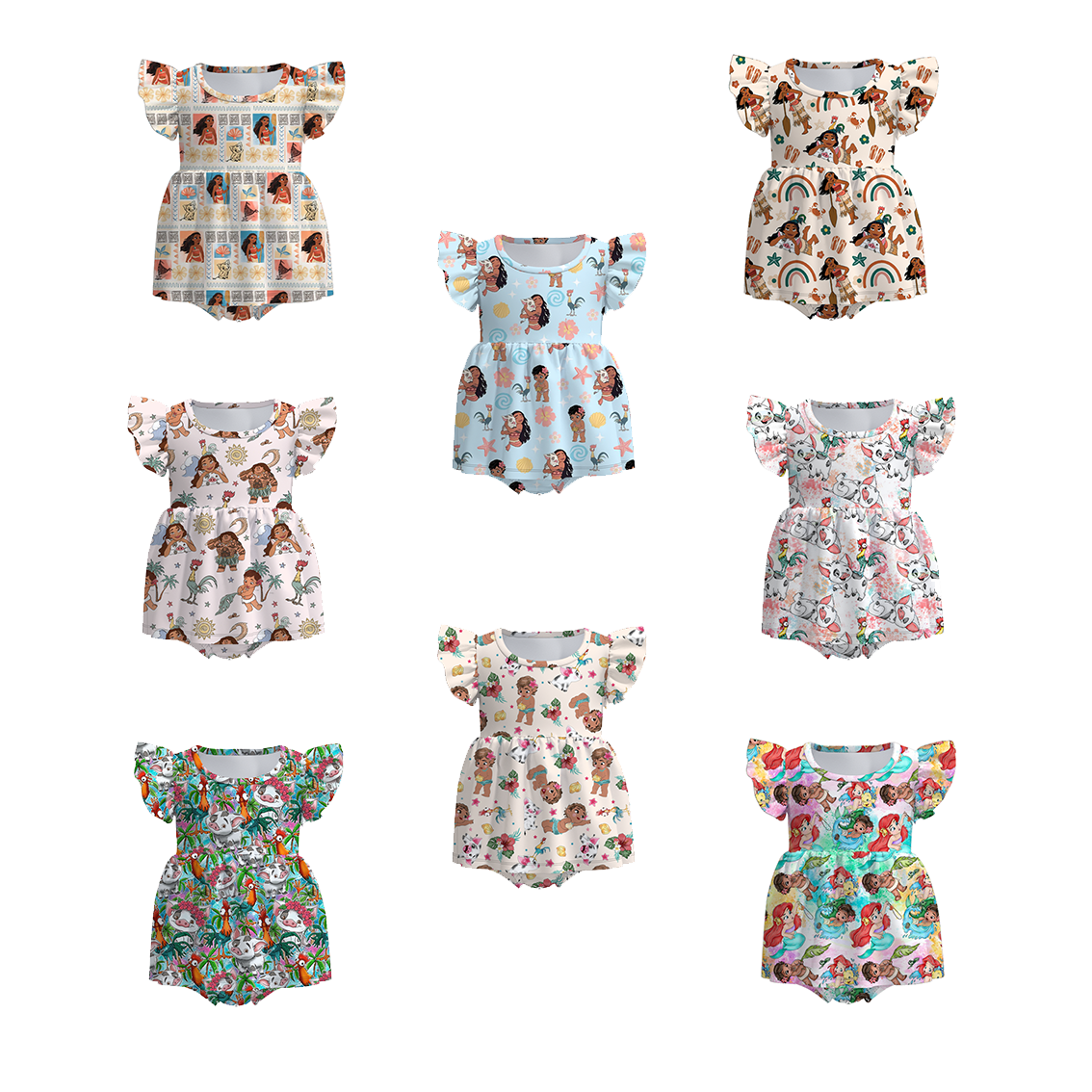 （Pre Order）Baby Girls Moana Print Romper