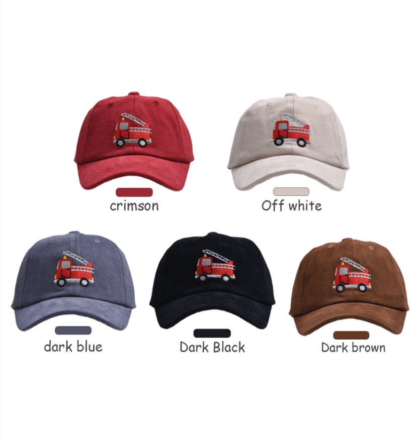 （Pre Order）Kid's Fire Engine Embroidered Baseball Cap