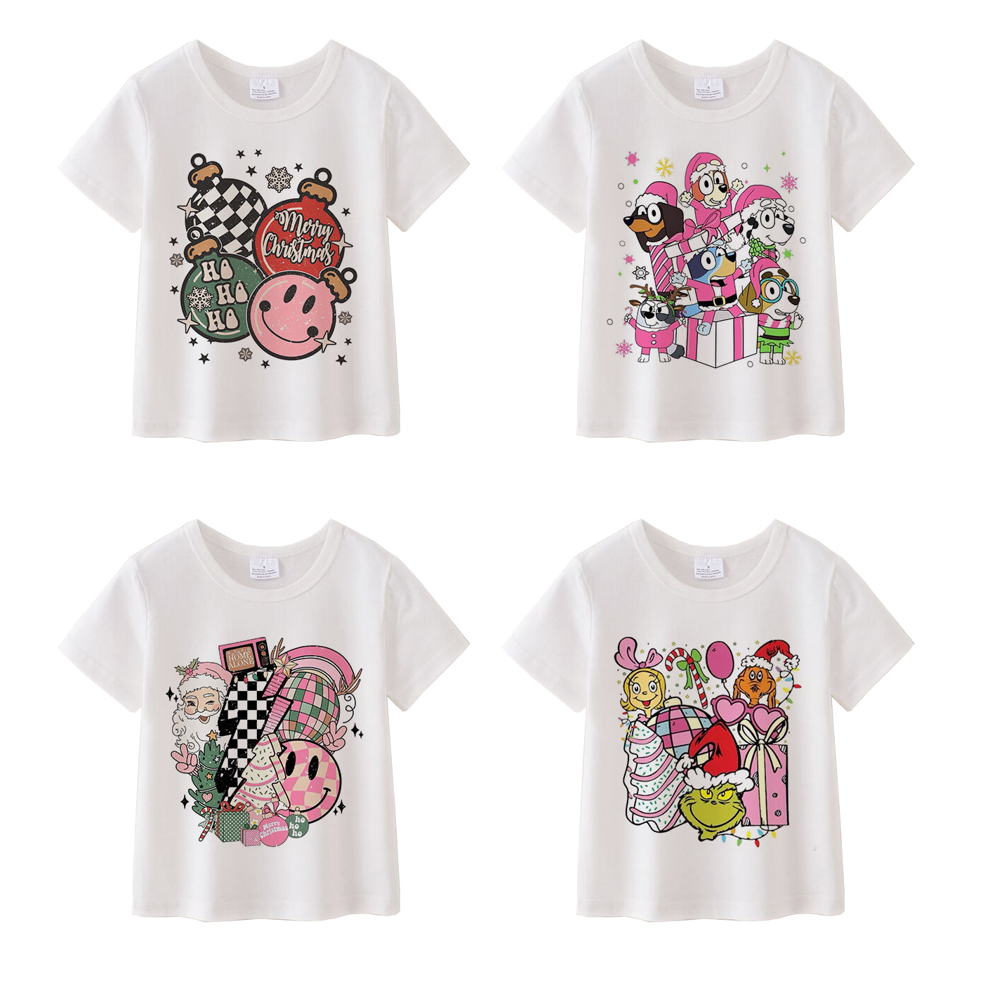 （Pre Order）Christmas Cartoon Print Cotton Top