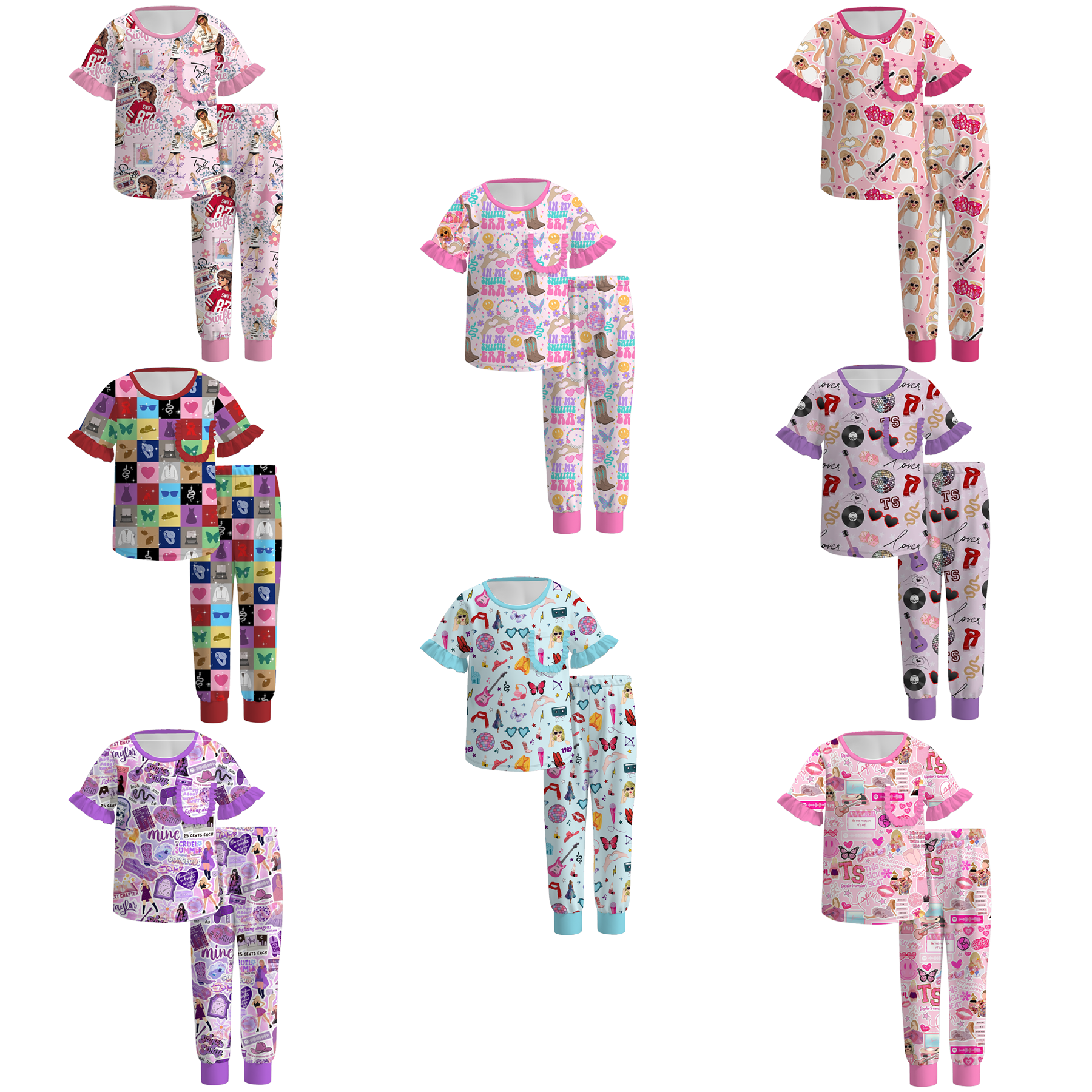 （Pre Order）Girls TS Print Pajamas