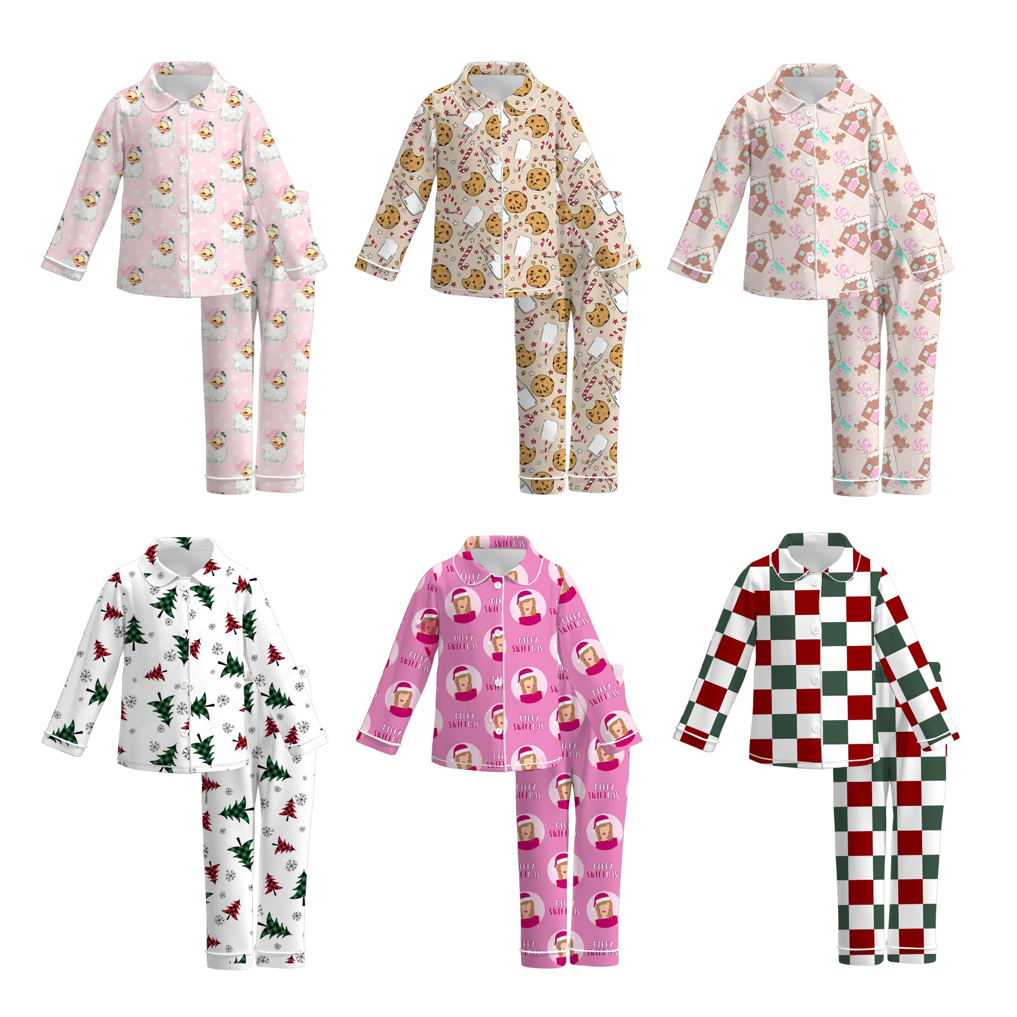 （Pre Order）Girls Fall Cartoon Print Pajamas