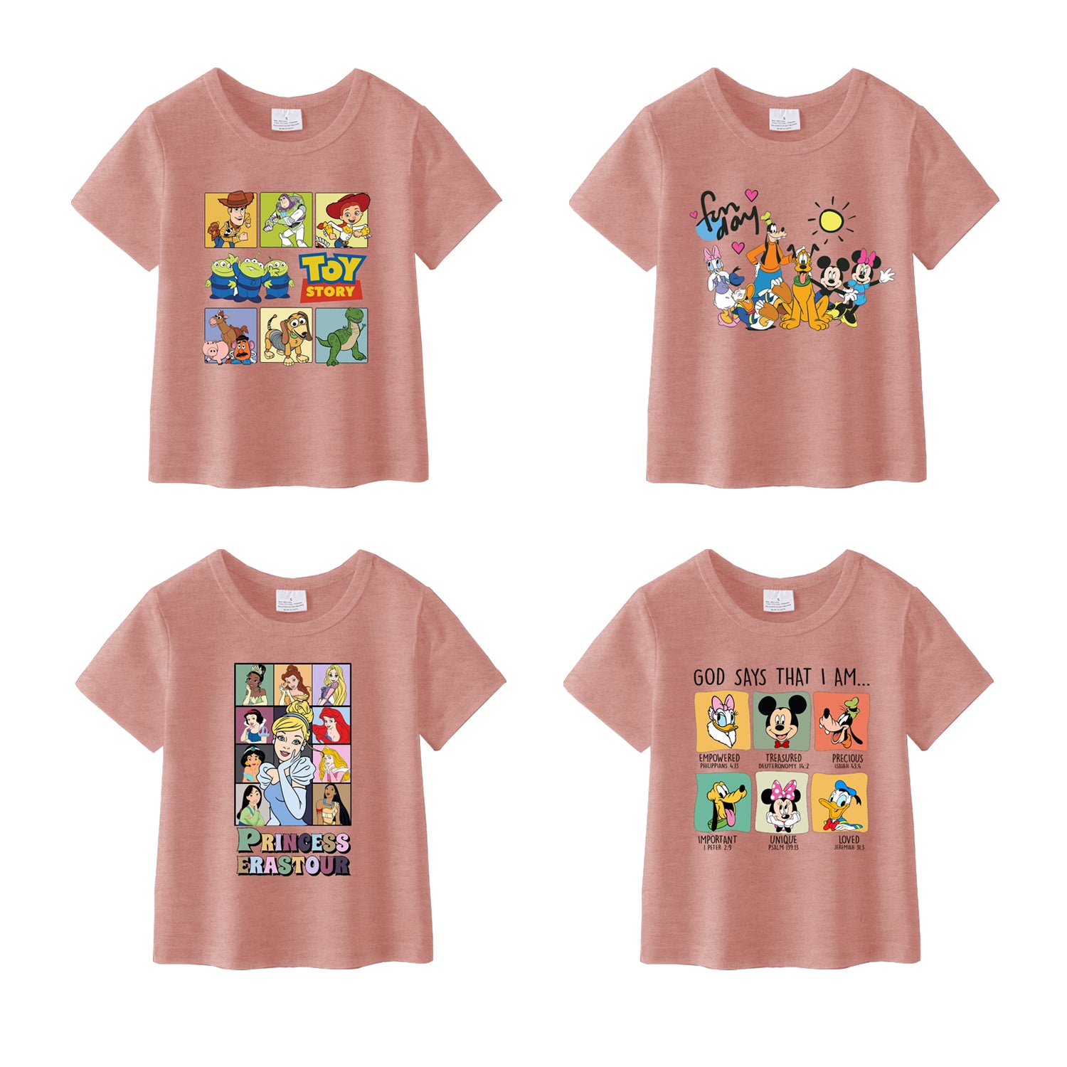 （Pre Order）Summer Girls Cotton Cartoon Print T-shirt