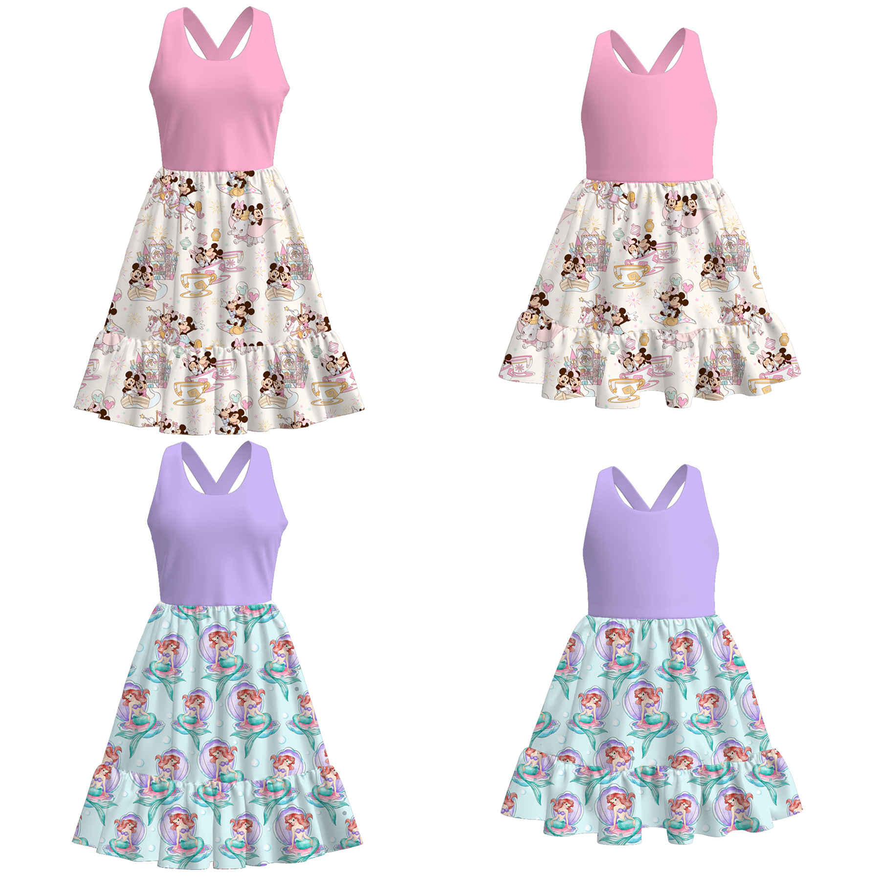 （Pre Order）Mommy and Me Spring＆Summer Princess Print Dress