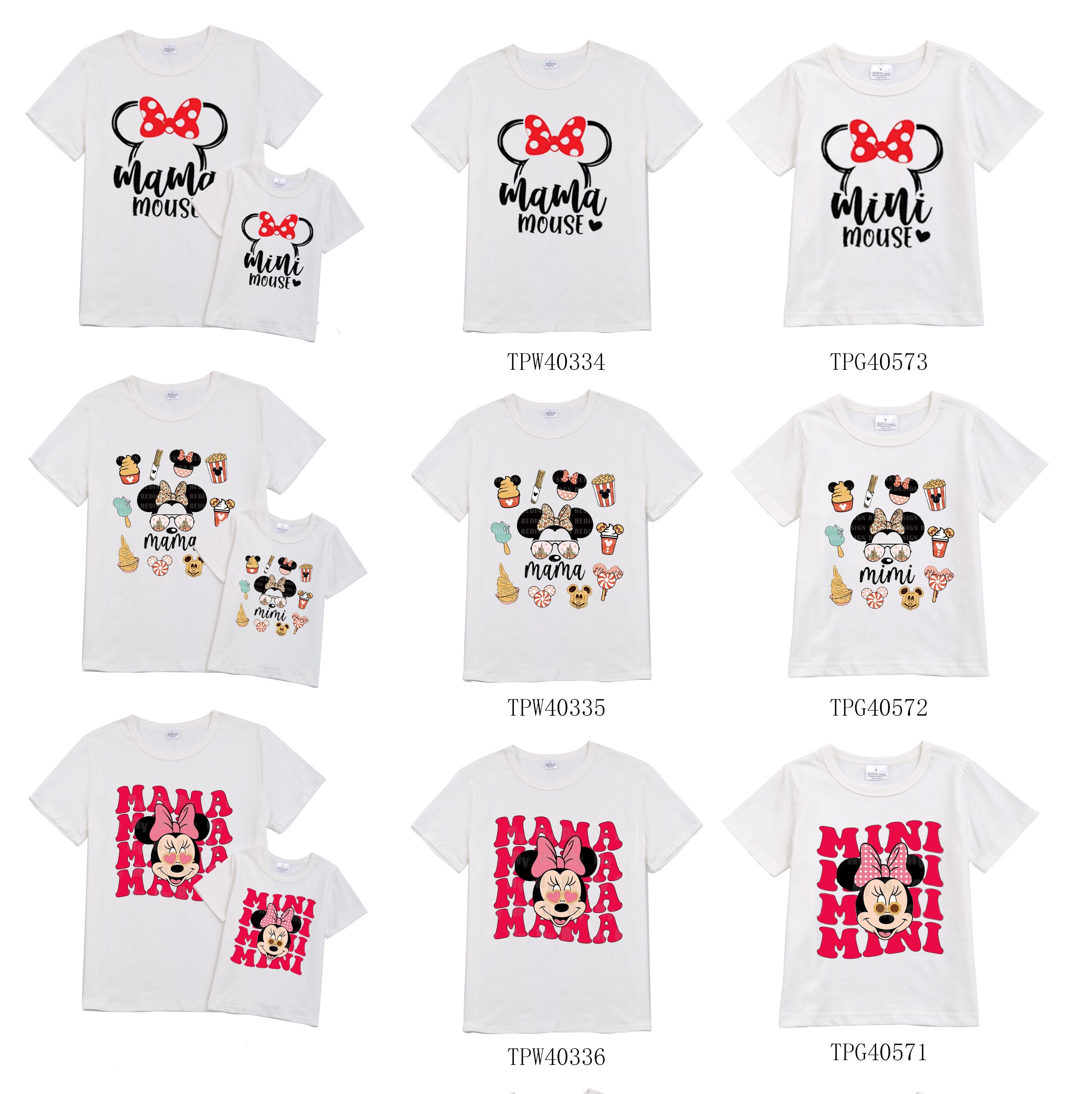 （Pre Order）Exclusived Girls Micky Mommy and Me Cotton T-Shirts