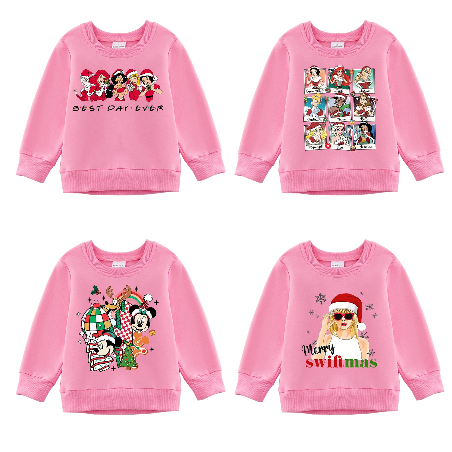 （Pre Order）Girls Christmas Print Sweatshirt