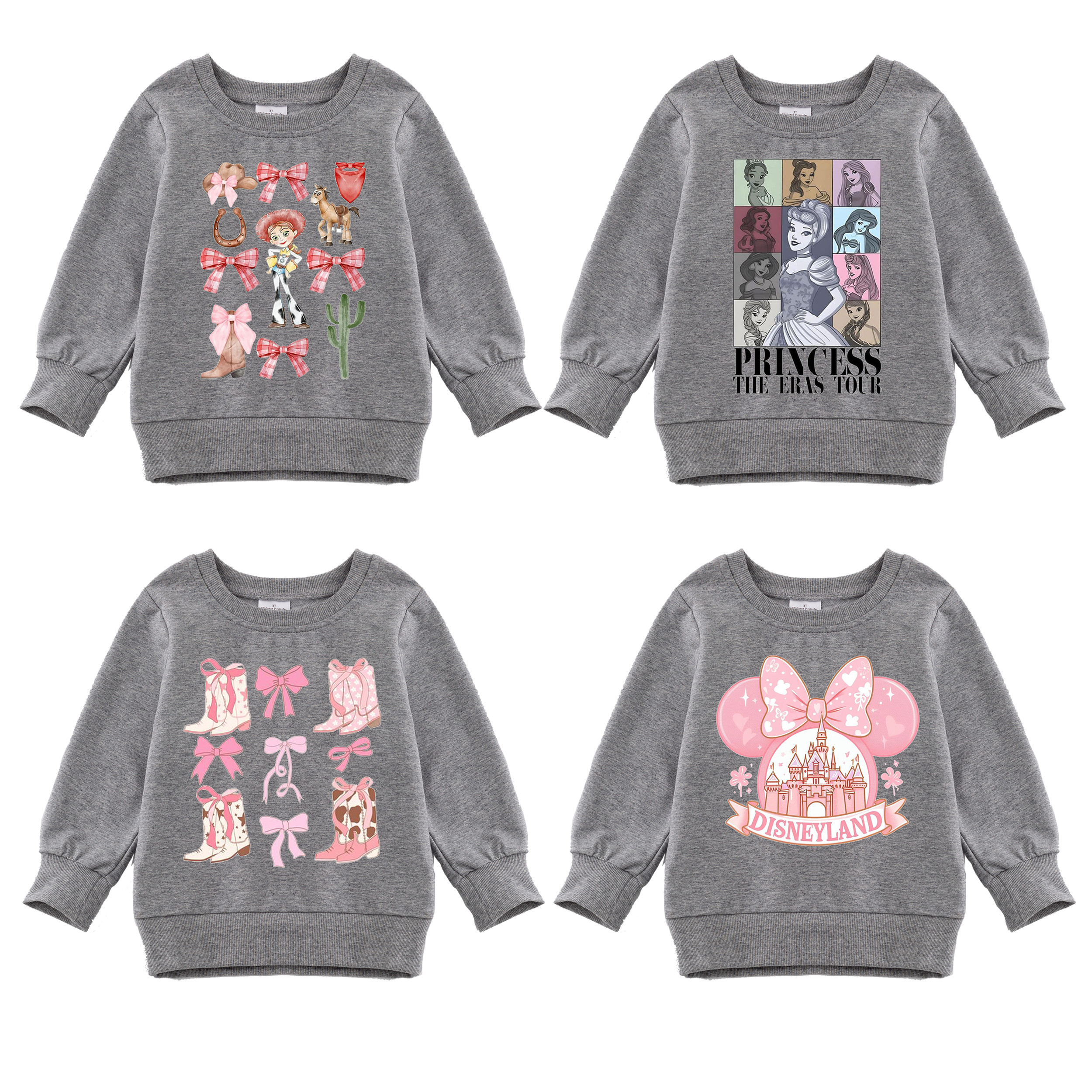 （Pre Order）Girls Fall Cartoon Print Sweatshirt