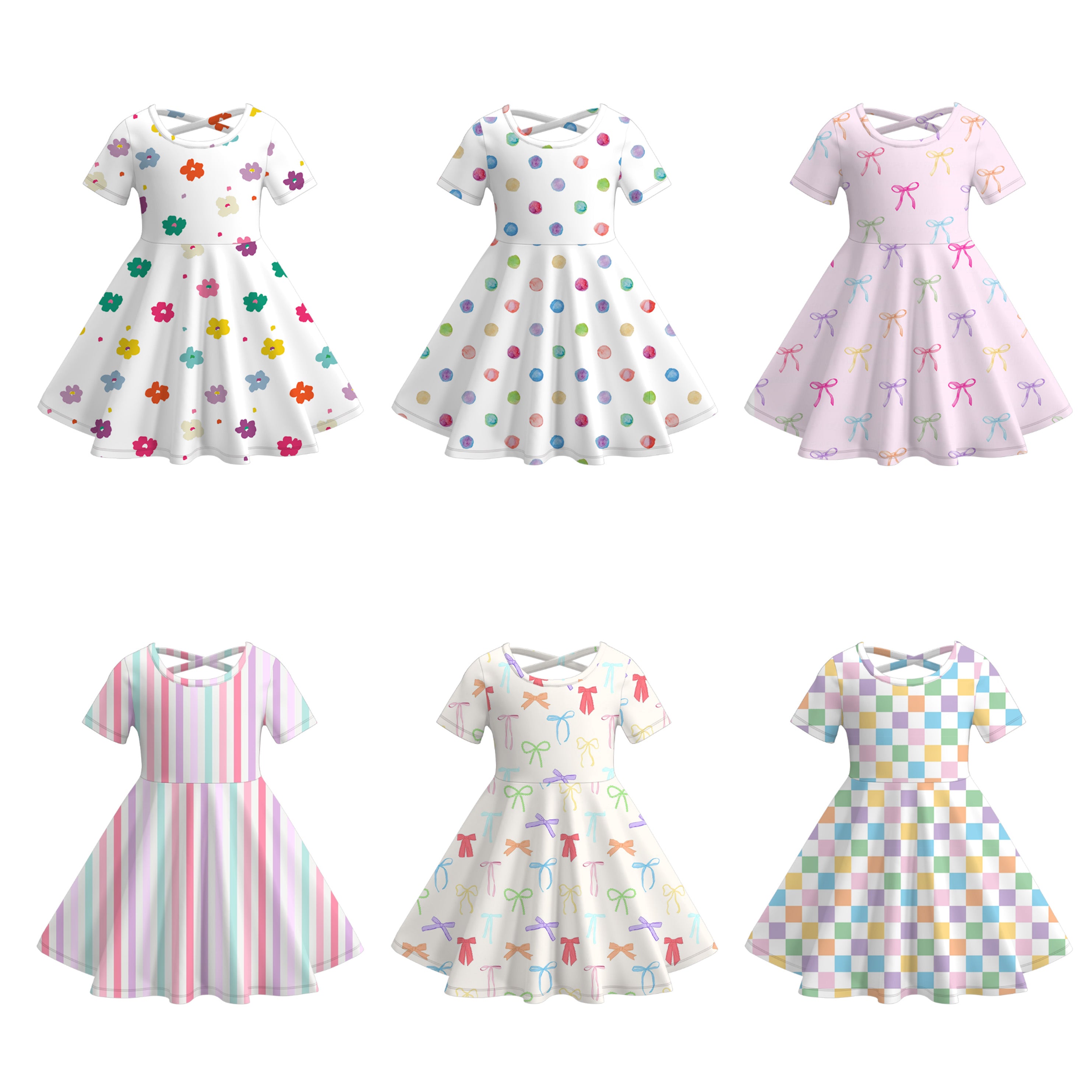 （Pre Order）Girls Spring and Summer Print Dress