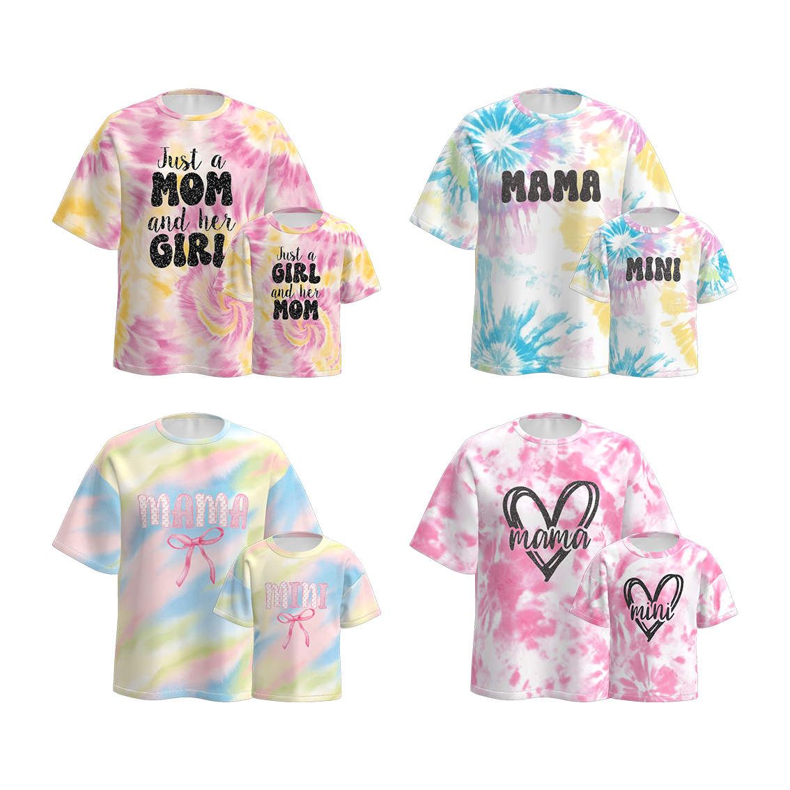 （Pre Order）Mommy and Me Spring and Summer Tie-dye Top