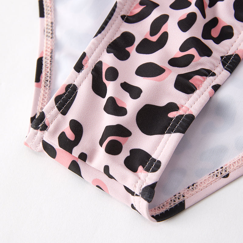 （In Stock）Adults Summer Pink Leopard Print Swimsuit