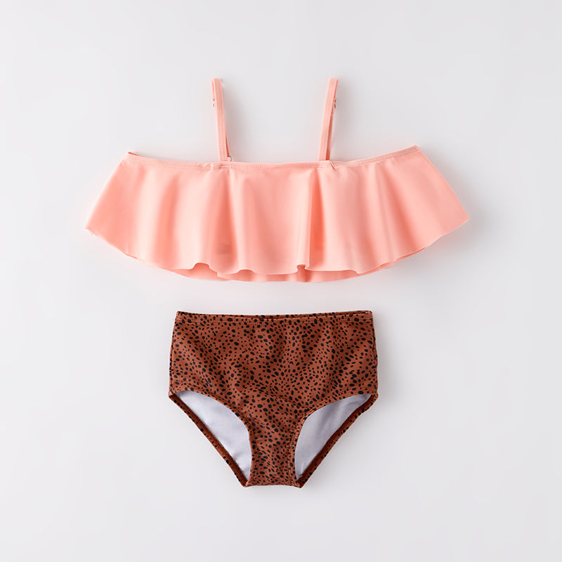 （In Stock）Girls Summer Coral Swimsuit