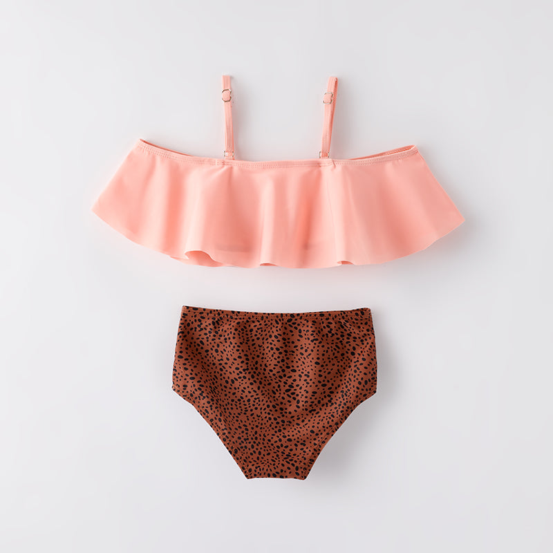 （In Stock）Girls Summer Coral Swimsuit