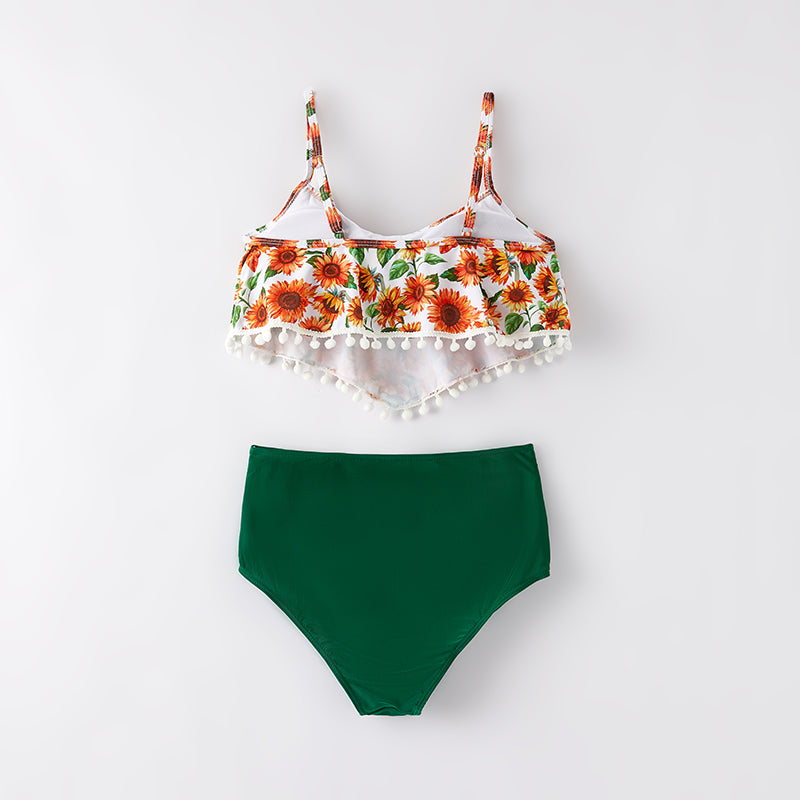 （In Stock）Mommy and Me Summer Sunflower Print Swimsuit