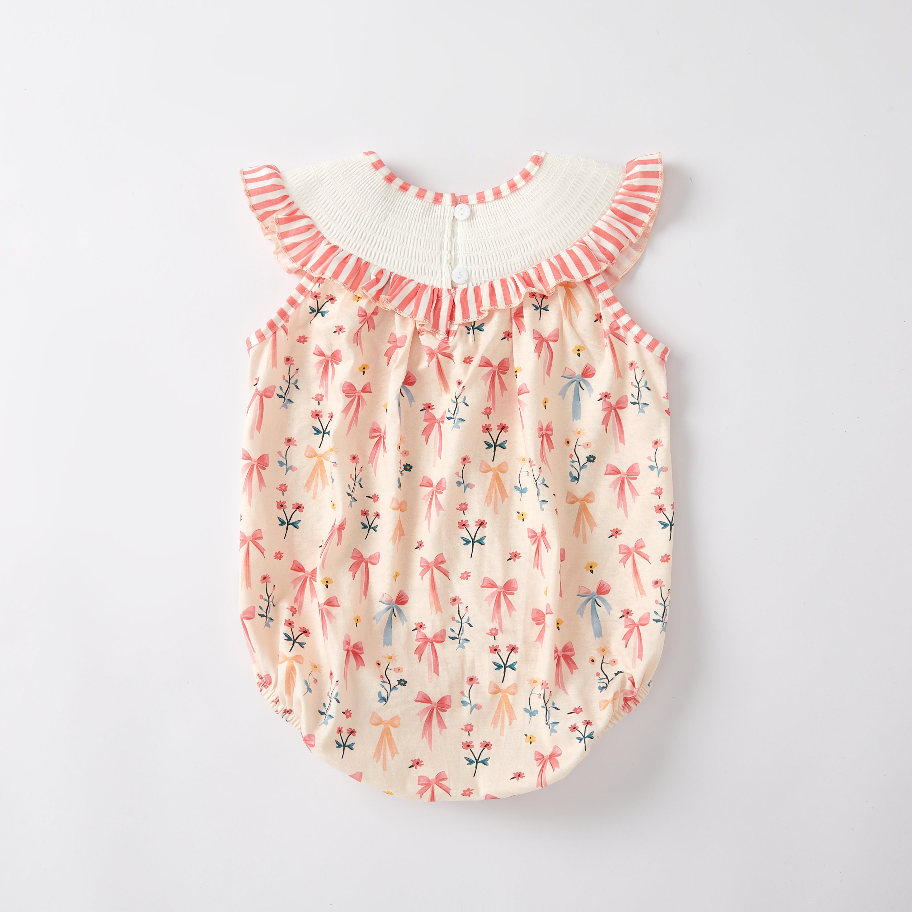 （Pre Order）Mommy and Me Spring ＆ Summer Embroidery Smocked Dress and Romper