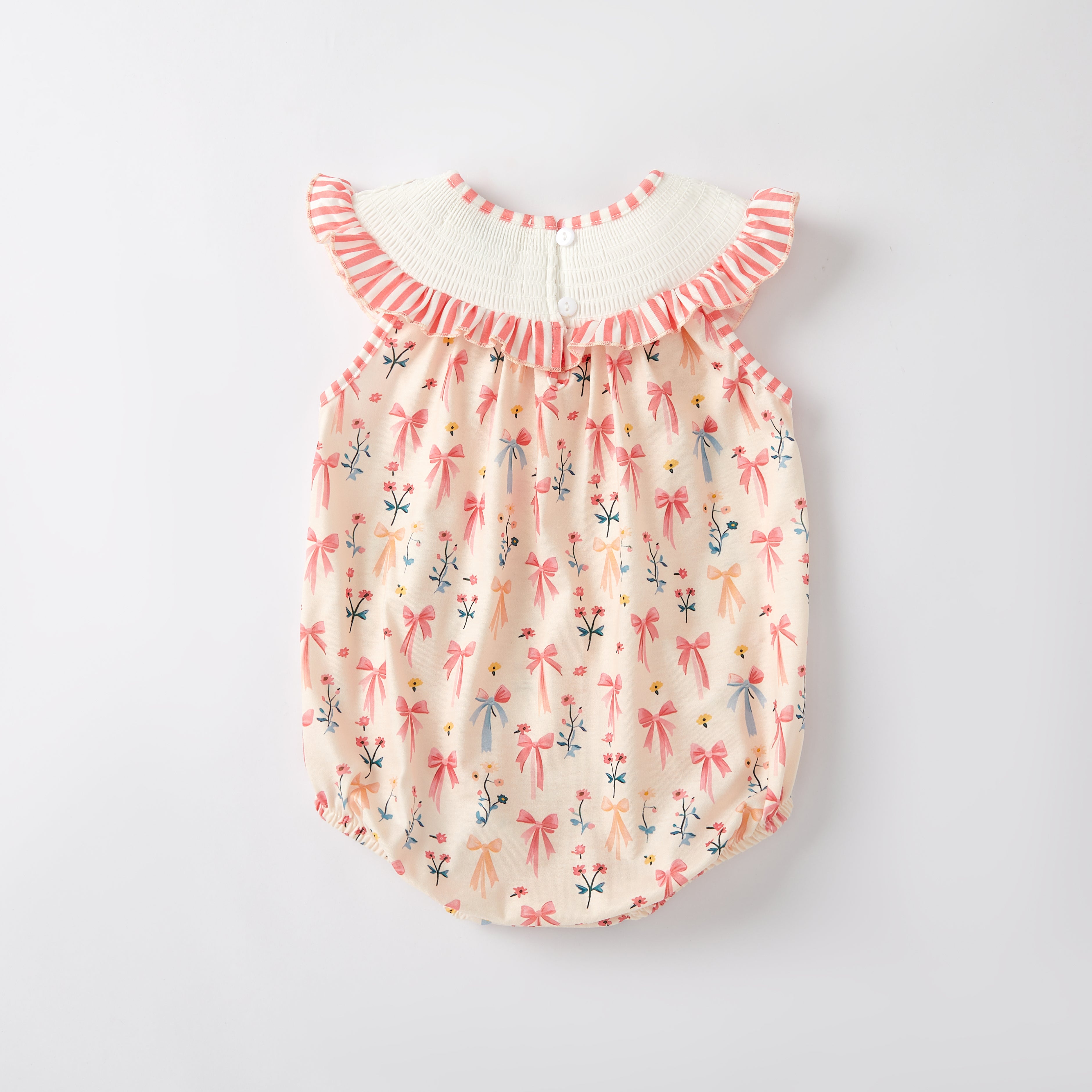 （Pre Order）Mommy and Me Spring ＆ Summer Embroidery Smocked Dress and Romper