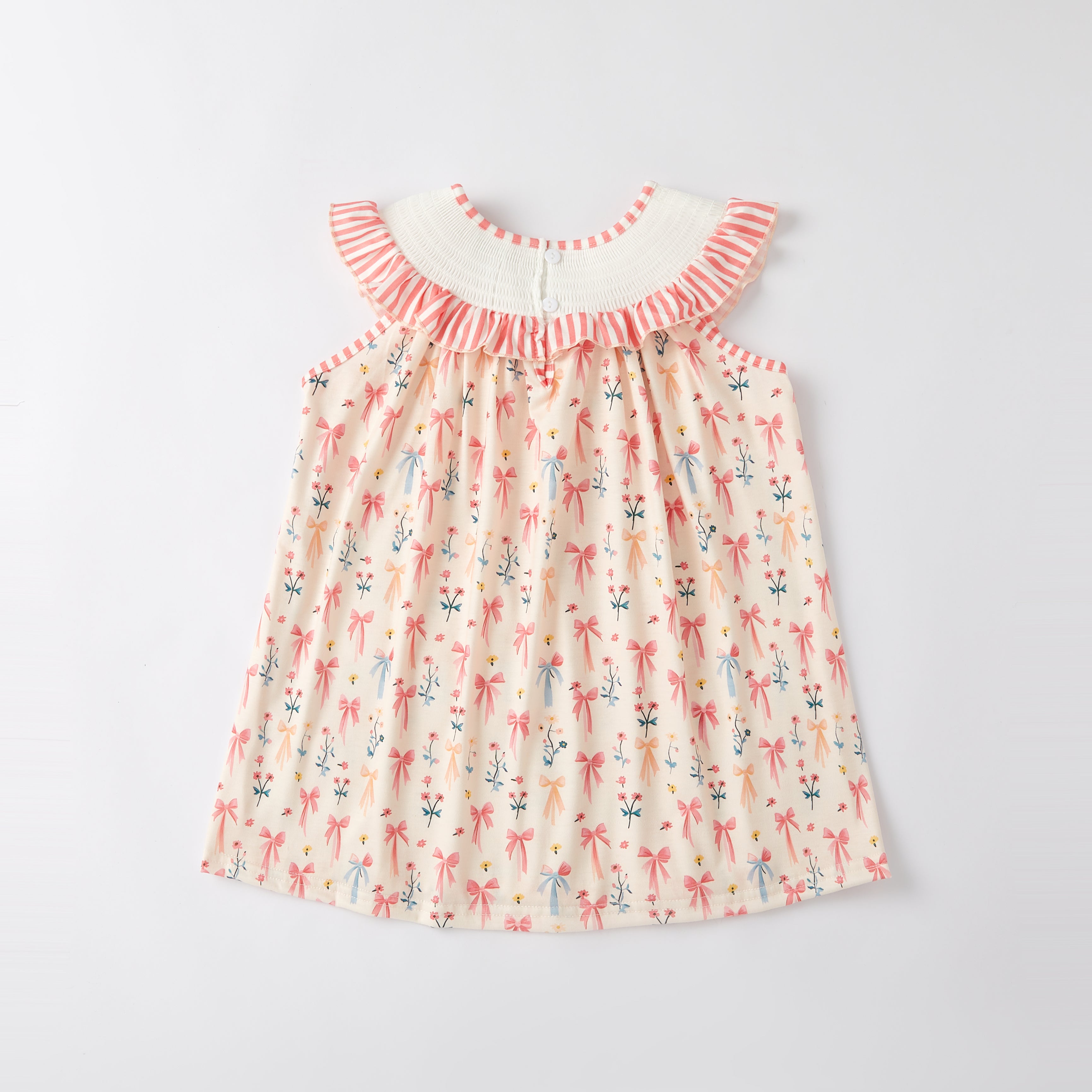 （Pre Order）Mommy and Me Spring ＆ Summer Embroidery Smocked Dress and Romper