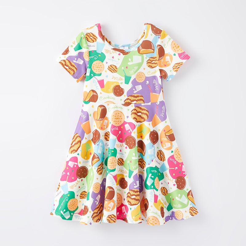 （Pre Order）Girls Scout Cookie Print Dress