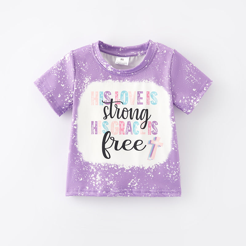 （In Stock E27-2-3）Girls Fall Strong Free Print Top